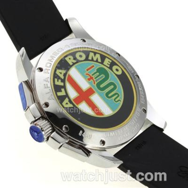 Chopard Gran Turismo XL Alfa Romeo Working Chronograph with White Dial-Rubber Strap