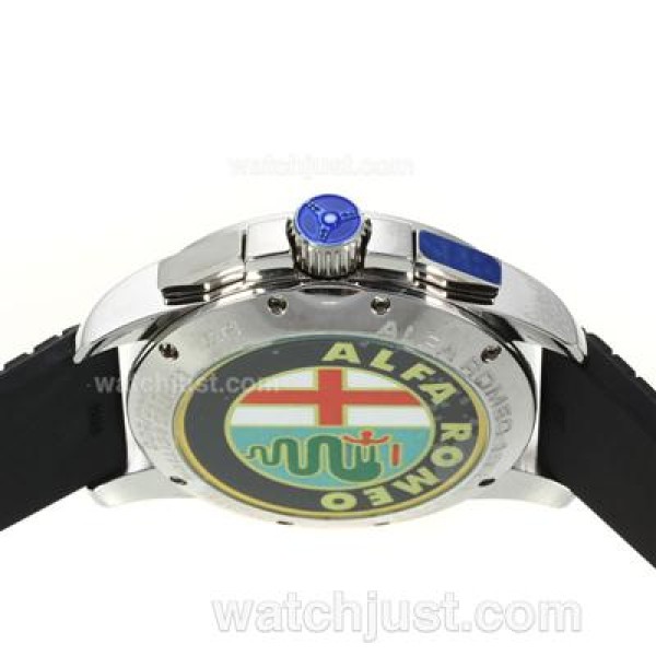 Chopard Gran Turismo XL Alfa Romeo Working Chronograph with White Dial-Rubber Strap