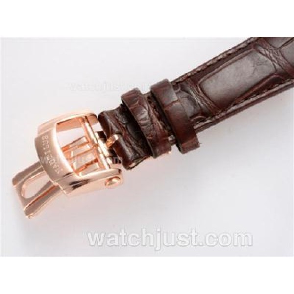Patek Philippe Nautilus Jumbo MBW Swiss ETA 2824 Movement Rose Gold Case with Brown Dial-Deployment Buckle