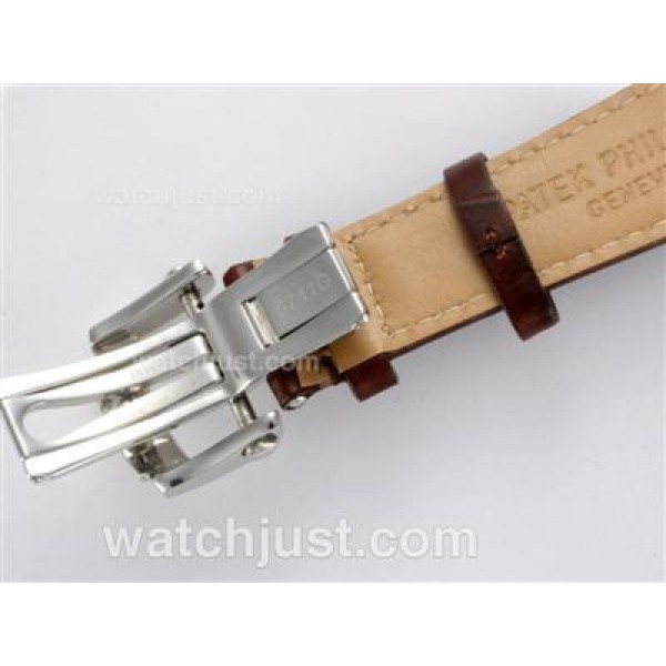Patek Philippe Nautilus Jumbo MBW Swiss ETA 2824 Movement with Brown Dial-Deployment Buckle