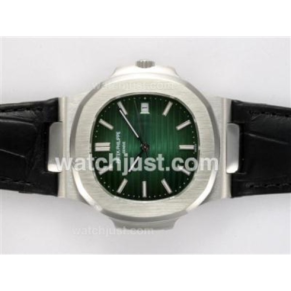 Patek Philippe Nautilus Jumbo MBW Swiss ETA 2824 Movement with Green Dial-Deployment Buckle