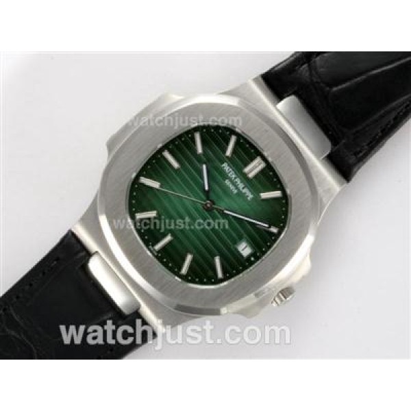 Patek Philippe Nautilus Jumbo MBW Swiss ETA 2824 Movement with Green Dial-Deployment Buckle