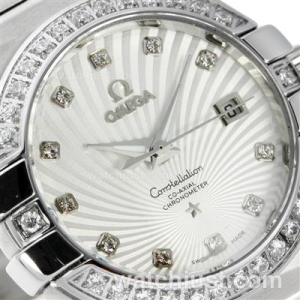 Best Quality Omega Constellation Fake Watches With White Dials For Women