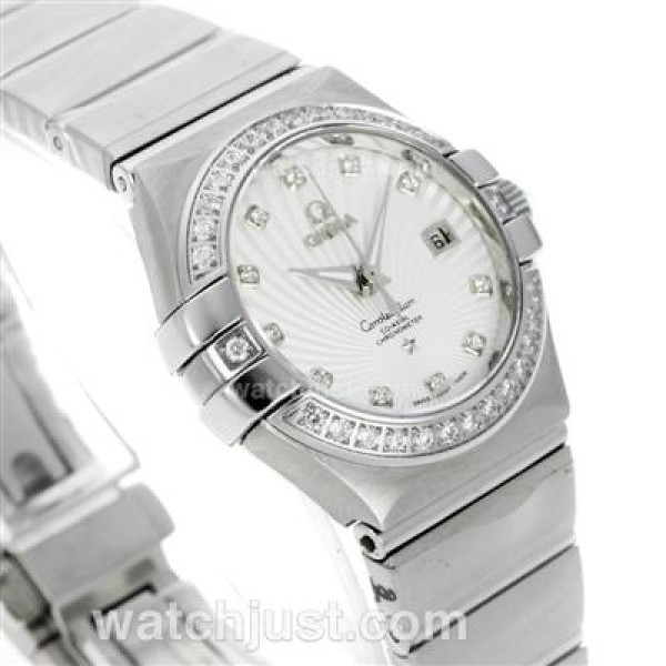 Best Quality Omega Constellation Fake Watches With White Dials For Women