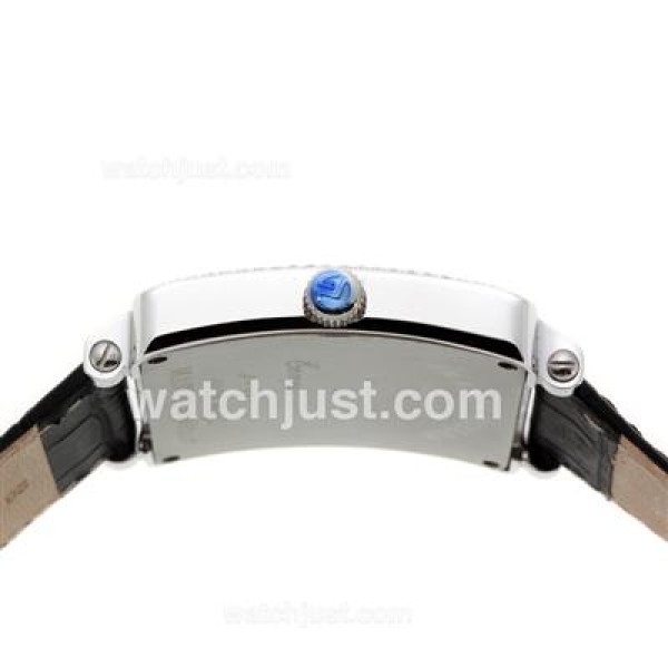Franck Muller Master Square Swiss ETA Movement Diamond Bezel with White Dial