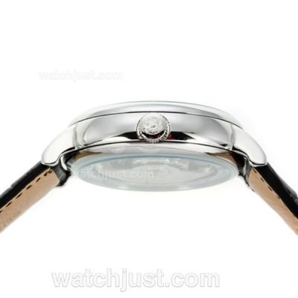 IWC Classic Automatic with Black Dial-Rose Gold Stick Markers-Leather Strap