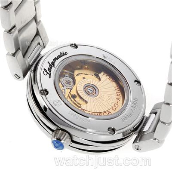 Best Qualtiy Fake Omega Ladymatic Watches With White Dials For Women