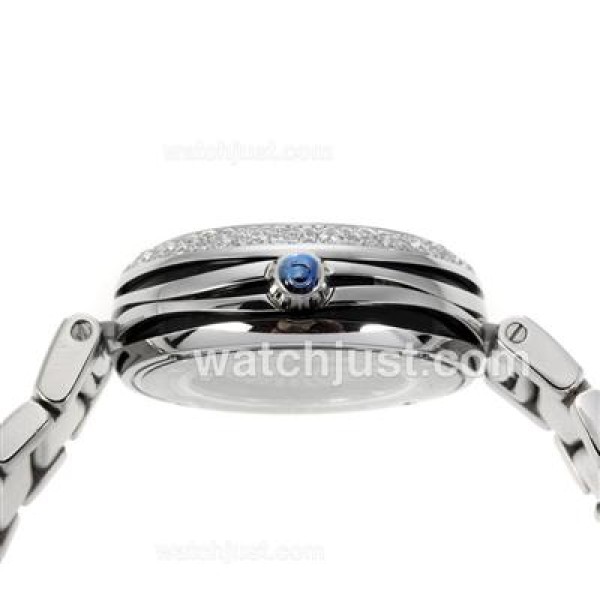 Best Qualtiy Fake Omega Ladymatic Watches With White Dials For Women