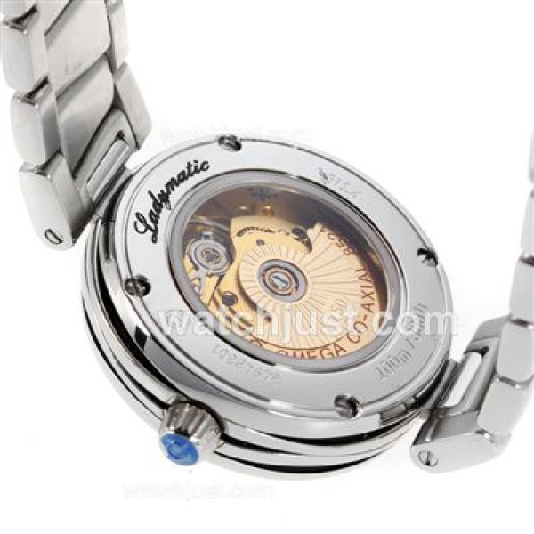 Best Quality Omega Ladymatic Replica Watches With Black Dials For Women