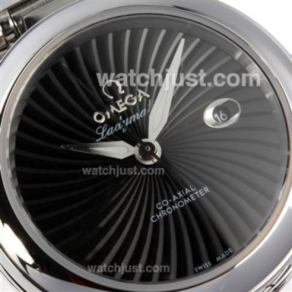 Best Quality Omega Ladymatic Replica Watches With Black Dials For Women