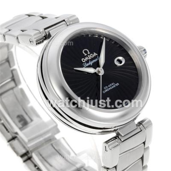 Best Quality Omega Ladymatic Replica Watches With Black Dials For Women