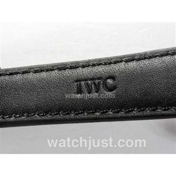 IWC Fliegeruhr Doppel Chronograph Swiss Valjoux 7750 Movement PVD Case with Black Dial-AR Coating