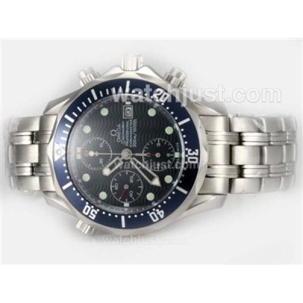 UK High Quality Omega Seamaster 300M Diver Replica Watches With Blue Dials For Men