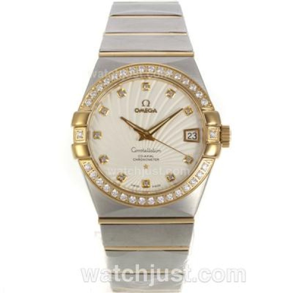 Best Quality Omega Constellation Fake Watches With Beige Dials For Women