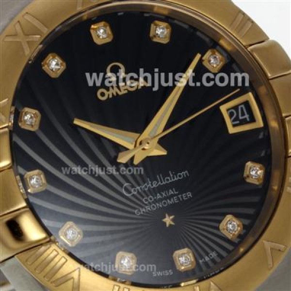AAA Quality Omega Constellation Fake Watches With Black Dials For Men