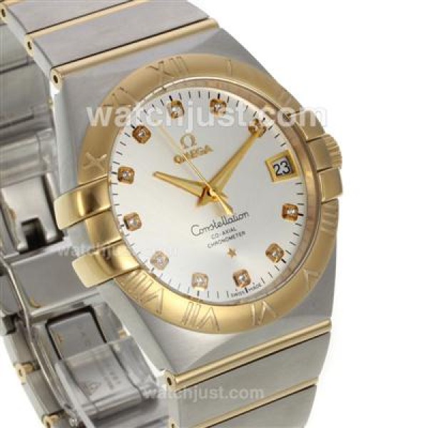 UK Luxury Omega Constellation Replica Watches With White Dials For Men