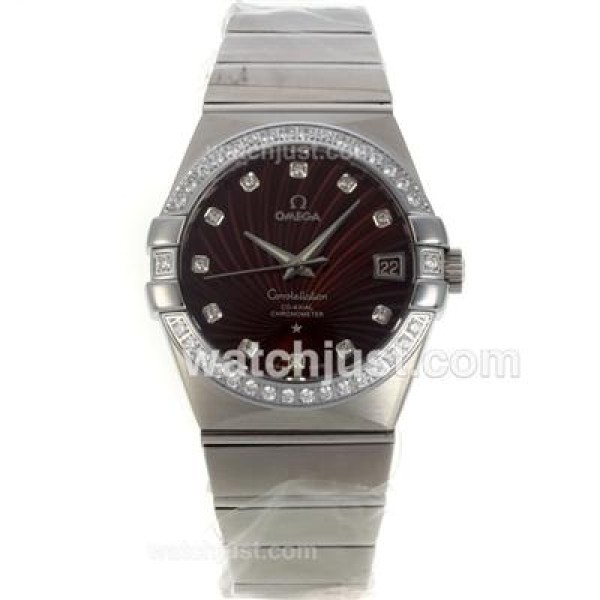 Best 1:1 Omega Constellation Fake Watches With Brown Dials For Men