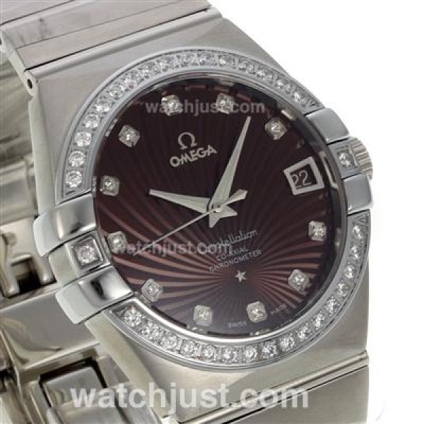 Best 1:1 Omega Constellation Fake Watches With Brown Dials For Men