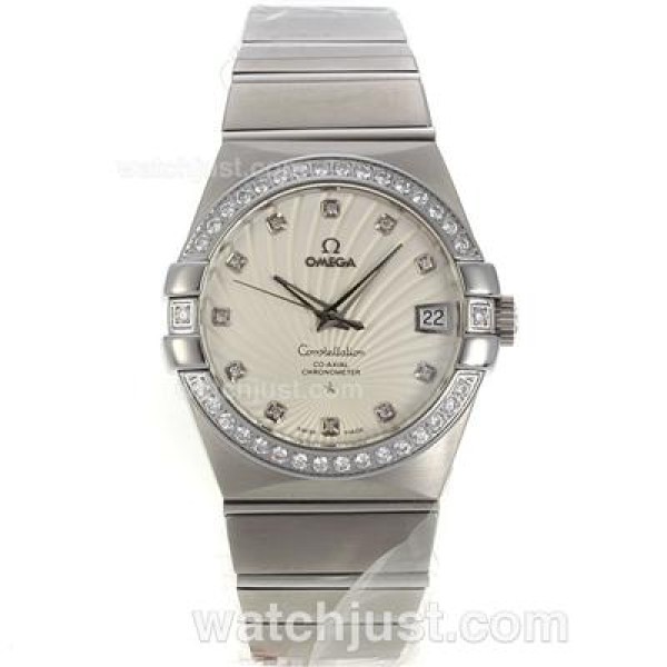 AAA Quality Omega Constellation Fake Watches With White Dials For Women