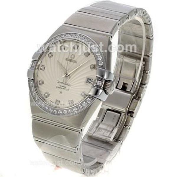 AAA Quality Omega Constellation Fake Watches With White Dials For Women