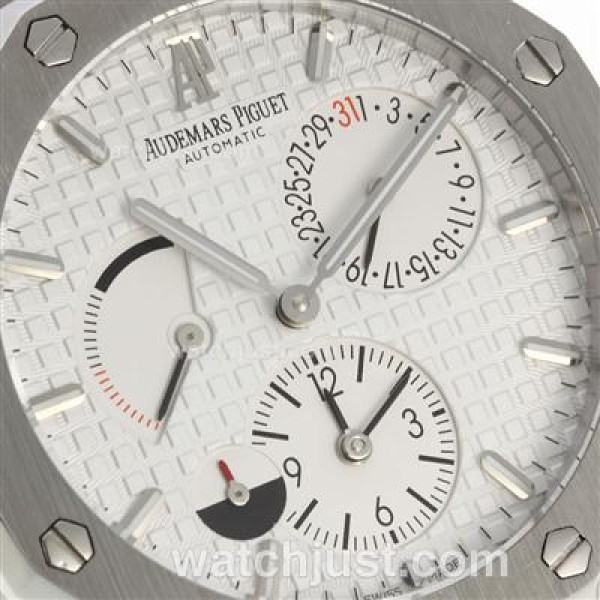 Audemars Piguet Jules Audemars Working Power Reserve Automatic with White Dial S/S-18 Plated Gold Movement