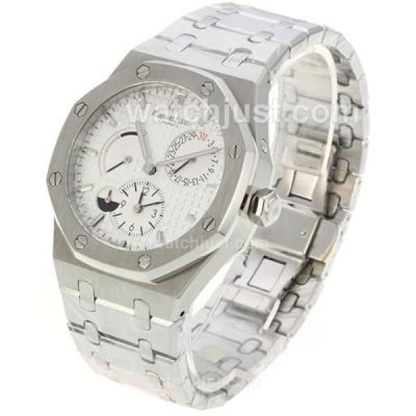 Audemars Piguet Jules Audemars Working Power Reserve Automatic with White Dial S/S-18 Plated Gold Movement