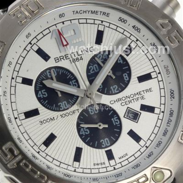 Breitling Colt Working Chronograph with White Dial-Rubber Strap