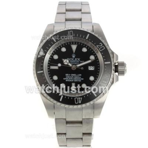 Best Quality Rolex Sea-Dweller Fake Watches With Black Dials For Men