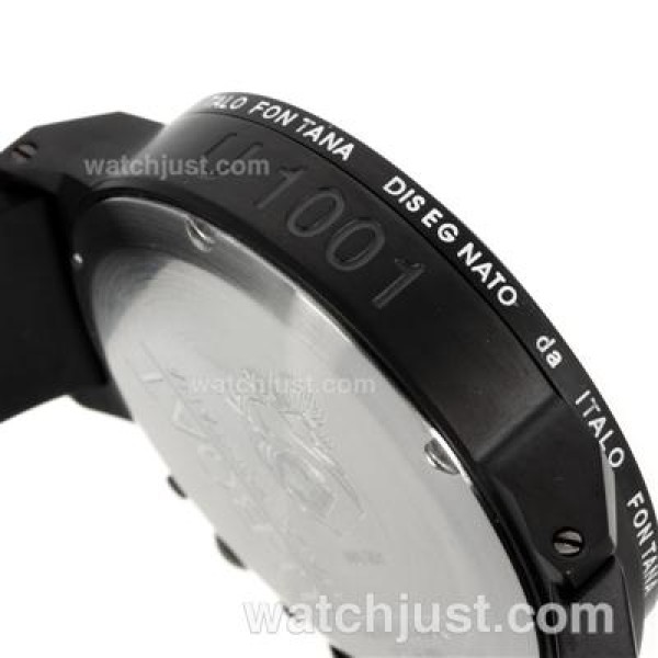 U-Boat Italo Fontana Working Chronograph PVD Case with Black Dial-Yellow Markers