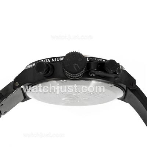 U-Boat Italo Fontana Working Chronograph PVD Case with Black Dial-Yellow Markers