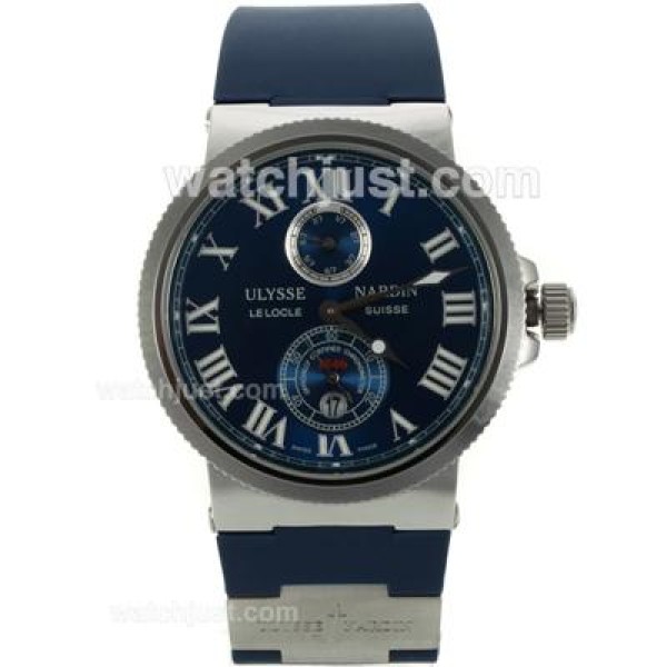 Ulysse Nardin Maxi Marine Automatic Roman Markers with Blue Dial-Rubber Strap