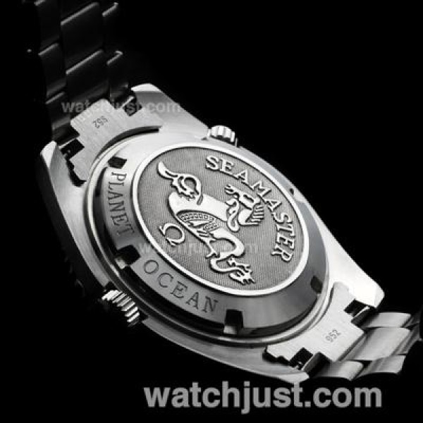 Omega Seamaster Planet Ocean Automatic Orange Bezel with Black Dial S/S(Gift Box and Leather Strap Included)