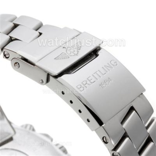 Breitling Super Ocean Working Chronograph Black Bezel with Black Dial S/S-Yellow Needles