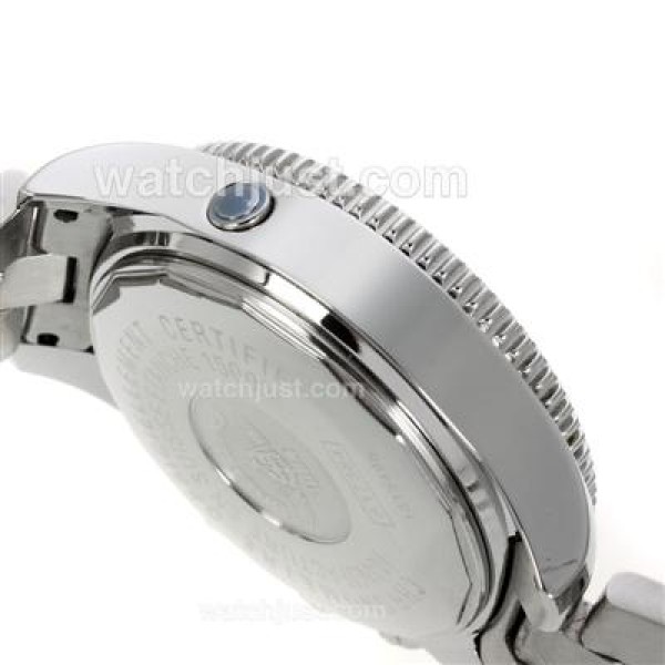 Breitling Super Ocean Working Chronograph Black Bezel with Black Dial S/S-White Needles