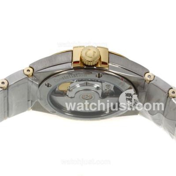 Swiss Made Omega Constellation Replica Watches With Golden Dials For Women