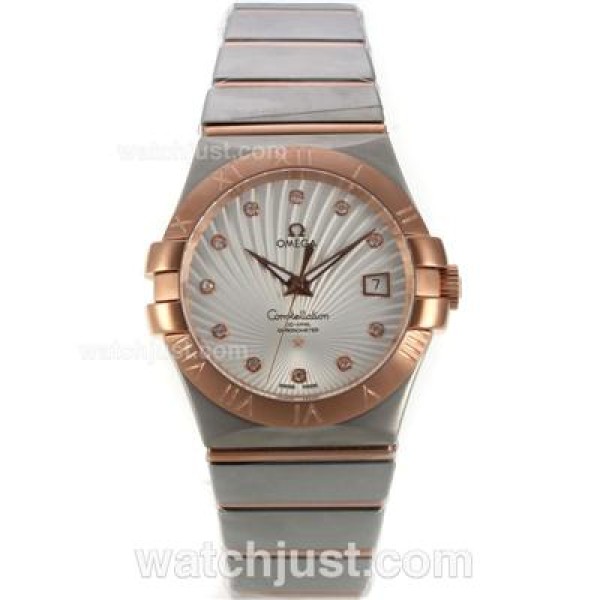 UK High End Omega Constellation Replica Watches With White Dials For Men
