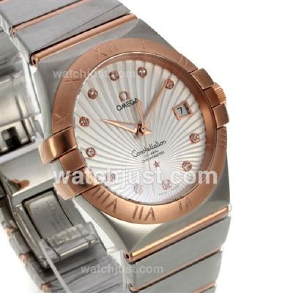 UK High End Omega Constellation Replica Watches With White Dials For Men