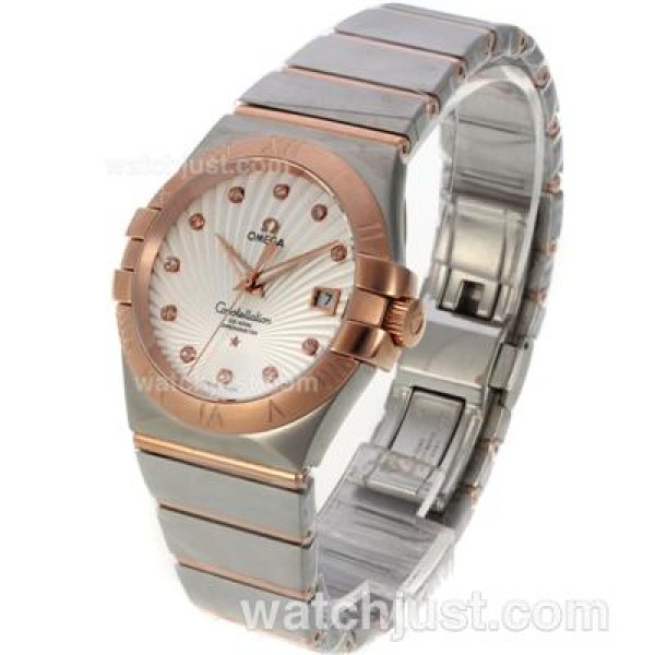 UK High End Omega Constellation Replica Watches With White Dials For Men