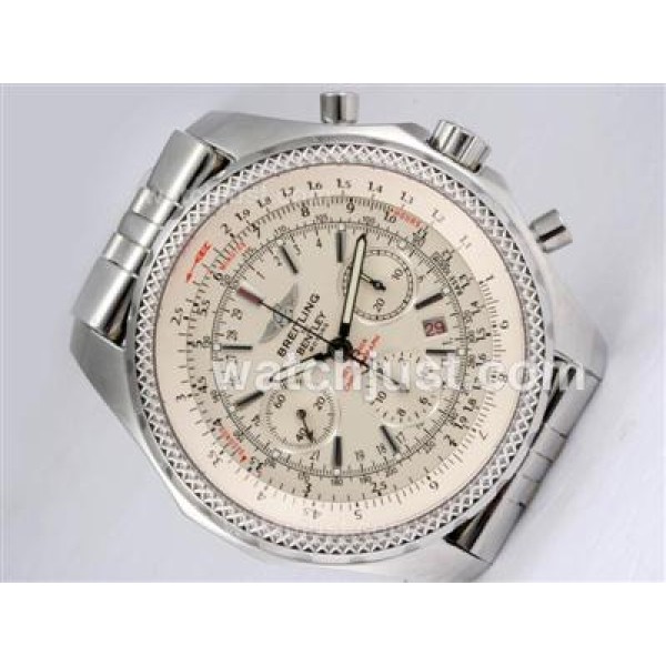Breitling for Bentley Motors Chronograph Swiss Valjoux 7750 Movement with White Dial