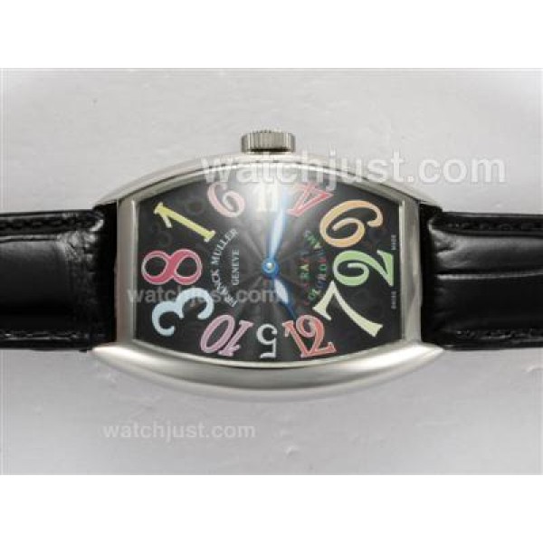 Franck Muller Crazy Hours Automatic with Black Dial and Strap