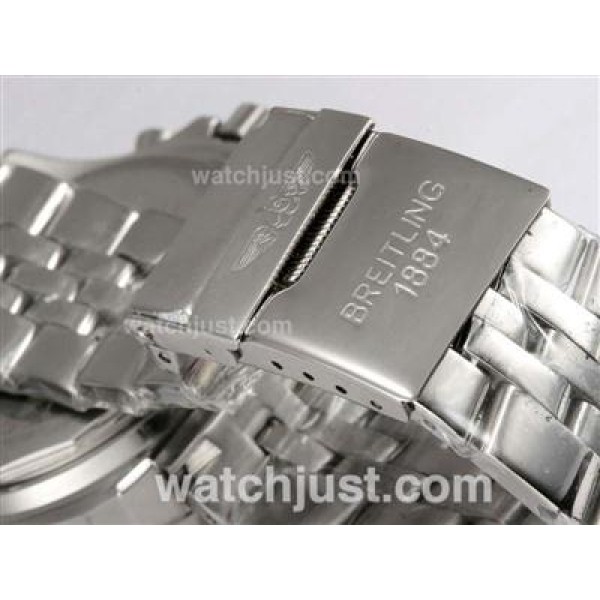 Breitling Chronomat Evolution Chronograph Swiss Valjoux 7750 Movement with White Dial