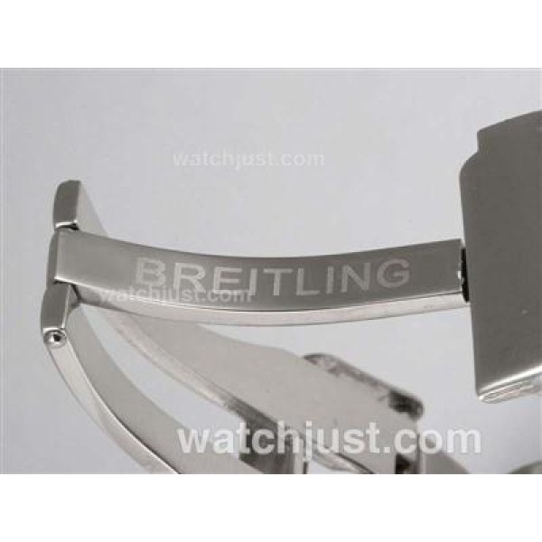 Breitling Chronomat Evolution Chronograph Swiss Valjoux 7750 Movement with Blue Dial