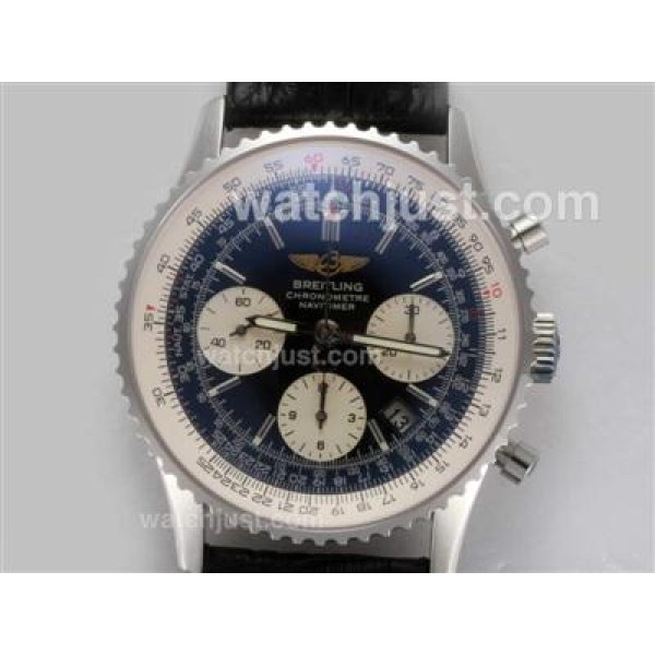 Breitling Navitimer Chronograph Swiss Valjoux 7750 Movement AR Coating with Black Dial