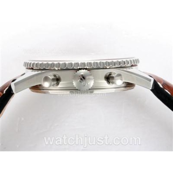 Breitling Navitimer World Chronograph Swiss Valjoux 7750 Movement with Black Dial-Deployment Buckle