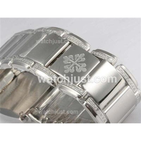 Patek Philippe Ref.4910 Swiss ETA Movement Diamond Bezel and Marking with Wine Dial Lady Model