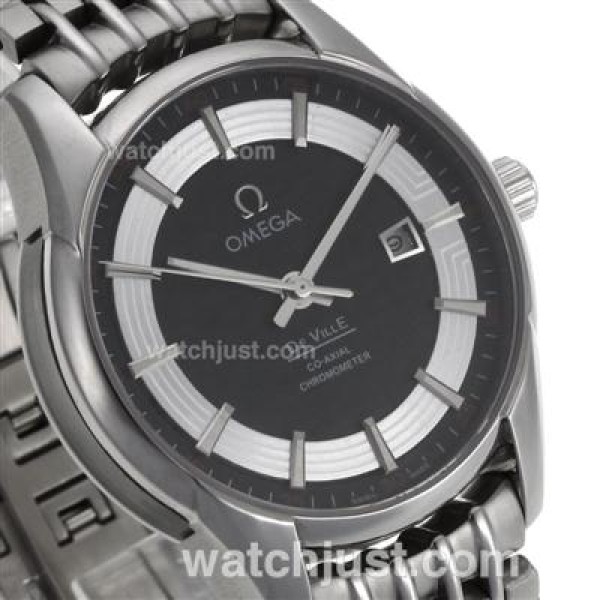 Omega Hour Vision See Thru Case Automatic with Black Dial-High quality