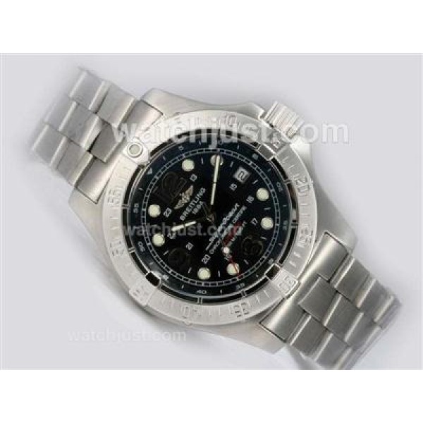 Breitling Super Ocean Steelfish Swiss ETA 2824 Movement AR Coating with Black Dial