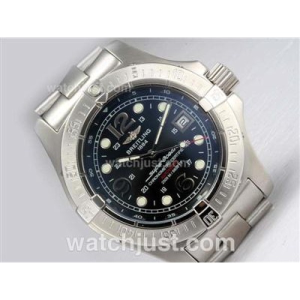 Breitling Super Ocean Steelfish Swiss ETA 2824 Movement AR Coating with Black Dial