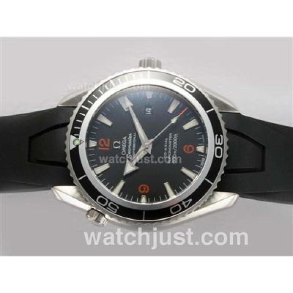 Omega Seamaster Planet Ocean Swiss ETA 2824 Movement with Rubber Strap