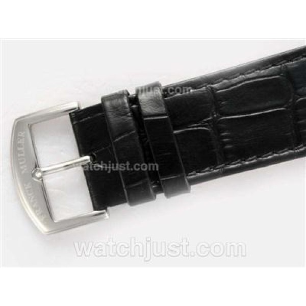 Franck Muller Long Island Automatic Diamond Bezel with White Dial